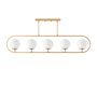 Opviq Jewel - 10621 Lámpara de araña dorada con tapa de cristal